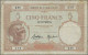 Delcampe - New Caledonia: Banque De L'Indochine – NOUMEA, Lot With 5 Francs ND(1926) (P.36, - Nouvelle-Calédonie 1873-1985