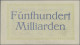 Deutschland - Länderscheine: Birkenfeld, Landesvorstand, 2 X 500 Mrd. Mark, 26.1 - Autres & Non Classés