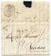 TURQUIE - SMYRNE MANUSCRIT + ACHEMINEUR DE CONSTANTINOPLE SUR LETTRE DE SMYRNE, 1826 - ...-1858 Préphilatélie