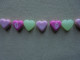 Vintage - 21 Perles Barbie En Forme De Coeur - Barbie