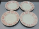 -4 ASSIETTES DEMI CREUSES DEMI PORCELAINE BADONVILLER Modèle CERISES Table   E - Badonviller (FRA)