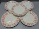 -5 ASSIETTES PLATES DEMI PORCELAINE BADONVILLER Modèle CERISES Table  E - Badonviller (FRA)