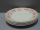 Delcampe - -5 ASSIETTES PLATES DEMI PORCELAINE BADONVILLER Modèle CERISES Table  E - Badonviller (FRA)