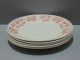 Delcampe - -5 ASSIETTES PLATES DEMI PORCELAINE BADONVILLER Modèle CERISES Table  E - Badonviller (FRA)