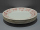 Delcampe - -5 ASSIETTES PLATES DEMI PORCELAINE BADONVILLER Modèle CERISES Table  E - Badonviller (FRA)