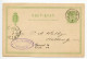 Denmark 1889 5o. Coat Of Arms Postal Card - Holbeck To Kolding; NV. SJ. JB. PK. Railway Postmark - Postwaardestukken