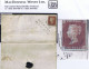 Ireland Tipperary 1845 Cover To London With Imperf 1d Red Plate 51 SK Tied "142", CLONMEL/PENNY POST - Prefilatelia
