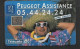 F387A - 07/1993 - PEUGEOT ASSISTANCE - 120 GEM (verso : N° 46392 Partiel) - 1993