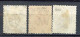 H-K  Yv. N° 118,120,120A ; SG N°117,120,121 Fil CA Mult Script (o) 1,4,5c  George V Cote 1,5 Euro BE R 2 Scans - Used Stamps