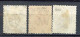 H-K  Yv. N° 118,120,120A ; SG N°117,120,121 Fil CA Mult Script (o) 1,4,5c  George V Cote 1,5 Euro BE R 2 Scans - Gebruikt