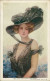 PHILIP BOILEAU SIGNED 1910s POSTCARD - WOMAN WITH BIG HAT - HER SOUL WITH PURITY POSSESSED - N.109  (5228) - Boileau, Philip