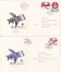 AVIATION 1983 COVERS 2  FDC CIRCULATED Tchécoslovaquie - Covers & Documents