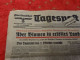 Zeitung "Oberlausitz Tagenspost"1938 - Allemand