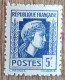 France- YT N°645 - Marianne D'Alger 5f Bleu-violet - 1944 - Neuf - 1944 Coq Et Maríanne D'Alger