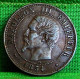 MONNAIE NAPOLEON III, UN CENTIME 1854 BB STRASBOURG  ,   Old FRANCE COIN - 1 Centime