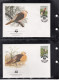 MAURITIUS  609-612, 4 FDC, WWF, Weltweiter Naturschutz: Rosentaube, 1985 - Maurice (1968-...)