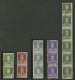 ARGENTINA: GJ.708 + Other Values, 1931 San Martín Typographed, Several Values Of The Set In Pairs Or Strips, Used, Fine  - Autres & Non Classés