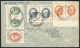 ARGENTINA: GJ.818/21, 1938 Sarmiento, The Set On A Cover Cancelled CORDOBA 5/SET/1938 (first Day Of Issue), Sent To Germ - Other & Unclassified