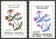 ARGENTINA: GJ.2218, 1985 A0.50 Chinita Del Campo Flower, Pair, The Top Stamp Normal And The Other One With YELLOW OMITTE - Other & Unclassified
