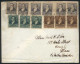 ARGENTINA: Cover Franked By GJ.137 X6 + 138 X3 + 140 X3 (total 12c.), Sent From Buenos Aires To USA On 1/FE/1893, Fantas - Briefe U. Dokumente