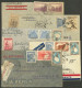 ARGENTINA: 5 Interesting Airmail Covers: Registered Airmail Cover To Germany By Air France In 1938, 3 Covers To Italy Se - Lettres & Documents