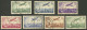 FRANCE: Yvert 8/14, 1936 Airplane Flying Over Paris, Cmpl. Set Of 7 Used Values, Very Fine Quality! - Autres & Non Classés