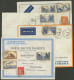 FRANCE: 4 Airmail Covers Sent To Argentina In 1937, Nice Frankings, Very Fine General Quality! IMPORTANT: Please View Al - Sonstige & Ohne Zuordnung