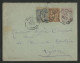 N° 13 + 14 Sur Env. Entier Postal 15 Ct Rose Albert 1er Obl. C. à D. Convoyeur PRINCIPAUTE DE MONACO En 1896 Voir Suite - Brieven En Documenten