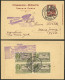 MEXICO: 12/JUL/1929 Mexico - María Juana (Argentina), Airmail Card "via New York", With Special Violet Marks On Front An - México