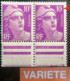 R712/160 - TYPE MARIANNE DE GANDON - 1948 - (PAIRE) N°811 + 811a NEUFS** BdF - VARIETE >>> Sans " F " Après Le 10 Tàn - Neufs