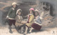 Carte Postale Fantaisie Enfant-Jeune-Fille-Young-Girl-Child Woman-Kind-Joyeux Noël-Fröhliche Weihnachten - Grupo De Niños Y Familias