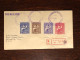 VENEZUELA FDC TRAVELLED COVER REGISTERED LETTER TO USA 1947 YEAR TUBERCULOSIS HOSPITAL SANITARY HEALTH MEDICINE - Venezuela