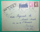 N°679 + 681 + 760 CERES MAZELIN LUXEMBOURG RECOMMANDE PROVISOIRE LUCY MOSELLE POUR STRASBOURG 1947 LETTRE COVER FRANCE - 1945-47 Cérès De Mazelin