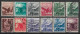 1945-1947 ITALY Set Of 12 USED STAMPS (Scott # 463,464A,465,467,468,470,471A,472A,473A,474) - Oblitérés