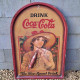 SUPERBE COCA-COLA PLAQUE PUBLICITAIRE BOIS BOUTEILLE EN RELIEF 1980 - Uithangborden