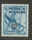 ST PIERRE ET MIQUELON TAXE N° 35 NEUF**  SANS CHARNIERE Ni Trace / Hingeless / MNH - Postage Due