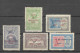 ARGENTINA 1931 AIRPLANE AND GLOBE MAP EAGLE COMPLETE C30/34 OVPT IN RED MH - Unused Stamps