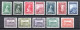 Turkey 1935 (incomplete) Set Kemal Stamps (Michel 891/910) MLH - Unused Stamps