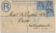 GB 1889 Superb QV 2d Postal Stationery Registered Env Uprated With Jubilee 2 1/2d (3, One Stamp Faults; Postage 9 1/2d = - Lettres & Documents