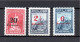 Turkey 1935 Set Overprinted Stamps (Michel 882/84) MLH - Nuovi