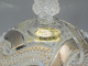-JOLI ANCIEN DRAGEOIR CRISTAL De PARIS Avec Vagues Argentées & Dorures   E - Glass & Crystal