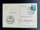 GERMANY 1949 POSTCARD BERLIN TO HALLE 27-10-1949 DUITSLAND DEUTSCHLAND SST GEWERKSCHAFTSVEREINIGUNG - Ganzsachen