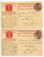 Switzerland 1914 Two 10c. Helvetica / National Swiss Exposition Postal Cards - Montreux To New York, NY - Entiers Postaux