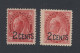 2x Canada Provisional Stamps #87-ML F+ #88-Numeral F/VF Guide Value = $50.00 - Unused Stamps