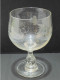 Delcampe - -ANCIEN TRES GRAND VERRE RINCE RAISIN Gravé SOUVENIR Pampres & GRAPPES RAISIN  E - Glass & Crystal