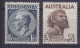 Australia 1953 Mi. 220-21, George VI. & Aborigine, Complete Set, MH* - Neufs