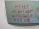 D200444  Red Meter Cut - EMA - Freistempel    Poland Polska  1971  P.T.H.Z. Elektrim  Warszawa  -Electro - Maschinenstempel (EMA)