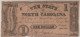 USA   $ 1  "The State Of North Carolina "  Dated 1st Sept. 1862   ( Issued-genuine ! ) - Valuta Della Confederazione (1861-1864)