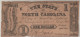 USA   $ 1  "The State Of North Carolina "  Dated 1st Sept. 1862   ( Issued-genuine ! ) - Divisa Confederada (1861-1864)