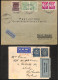 1933 Two Airmail Letters With Different Domestic Airmail Labels One Sent To Berlin Other To England, VF - Luftpost